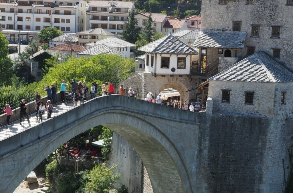 A symbol of unity — and separation: The old bridge, stari most, in Mostar.