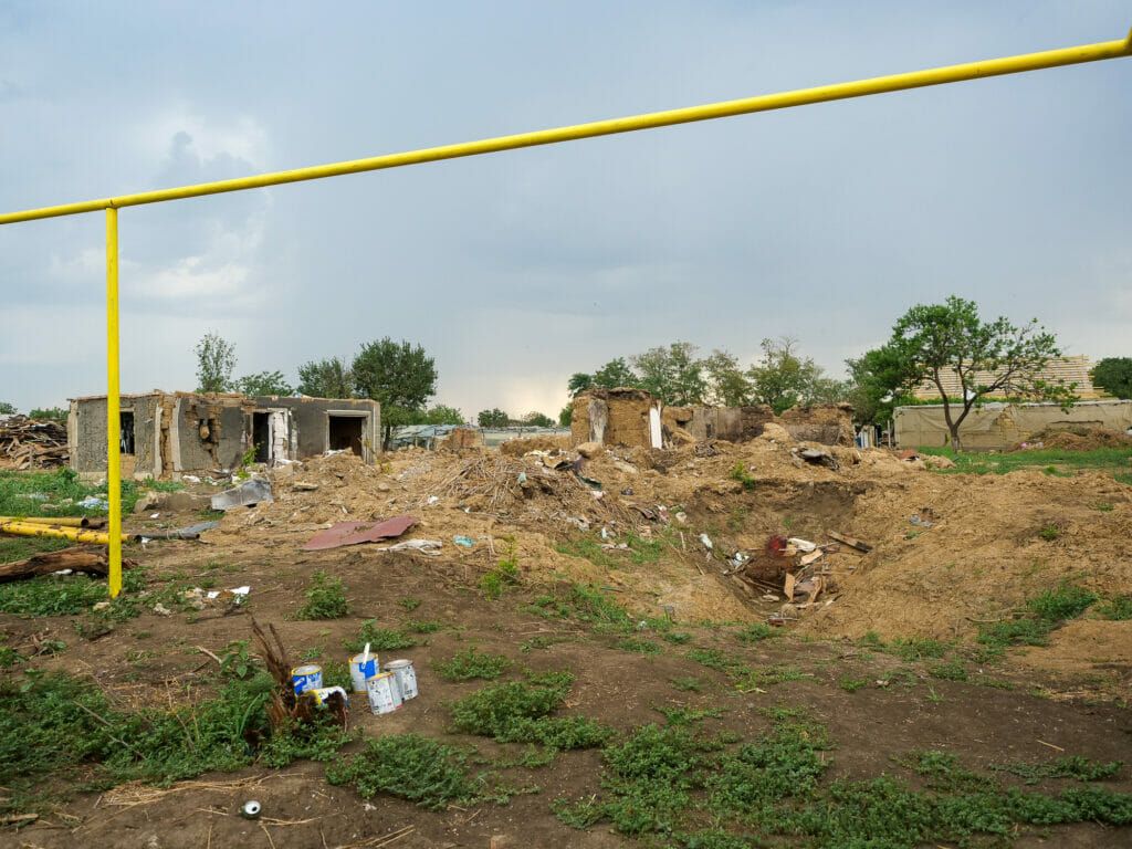 The gas lines at the site of the accident in Mayaky have already been renewed. The damage is still clearly visible.