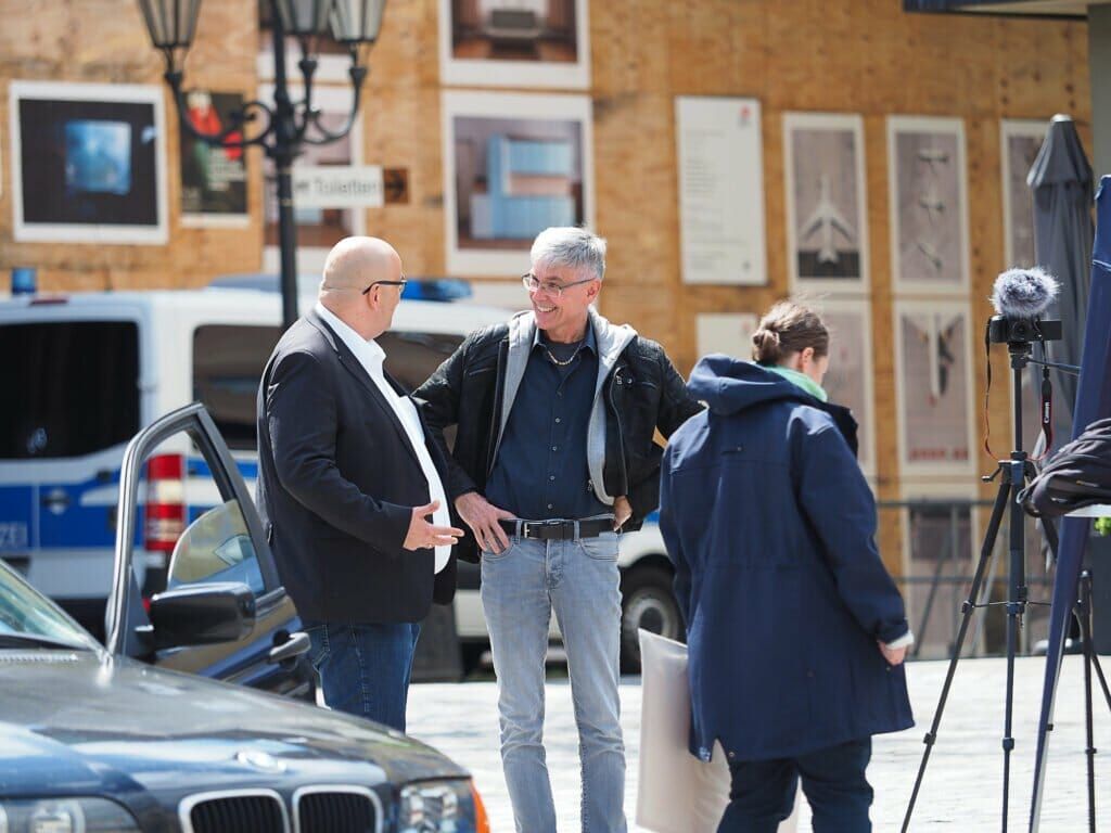 AfD-Demo an der Lorenzkirche in Nürnberg.